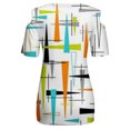 thumbnail image 5 of Elegante mujer cuello redondo impresión manga corta camiseta blusa Tops sudadera OAVQHLG3B Store lin121212, 5 of 5