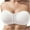 White, variant on Strapless Bras for Women No Underwire Front Closure Push up Bandeau Bras Comfortable Tube Top Bralettes