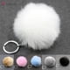 thumbnail image 1 of Lucky Metal Buckle Key Chain Faux Rabbit Fur Ball Pendant Bag Key Chainkhaki He Qiyong unisex, 1 of 1