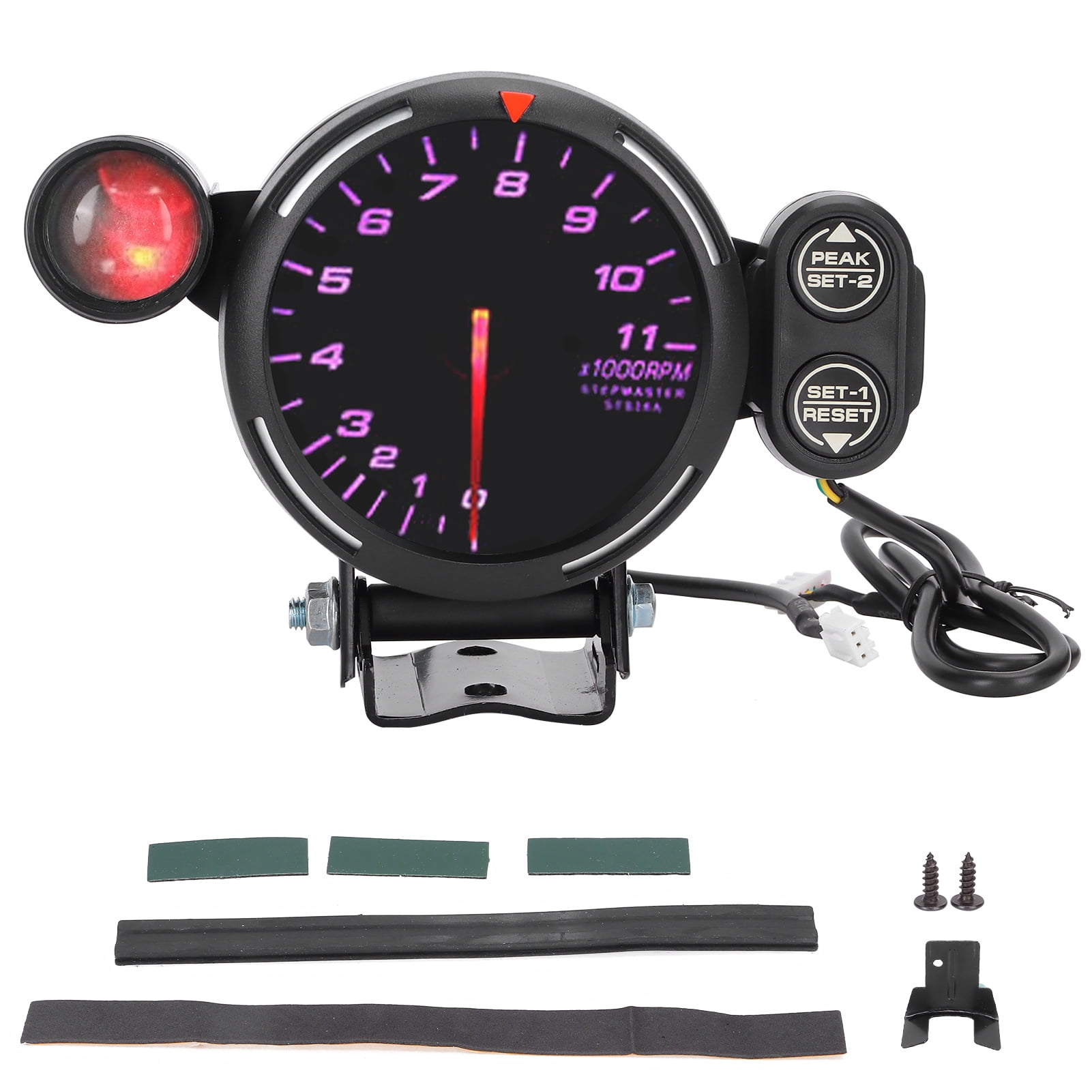 RPM Tacho Gauge, 3.15in DC 10-15V Electronic Car Tachometer ABS Color For  Replacement