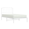 thumbnail image 3 of Metal Bed Frame White Full Size with Headboard, 39.4x78.7 Inch Steel Platform Bed Frame, Under Bed Storage, Modern Bedroom Furniture, 3 of 9