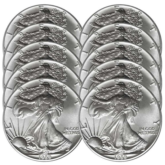 Lot of 10 - 1989 $1 American Silver Eagle 1 oz BU