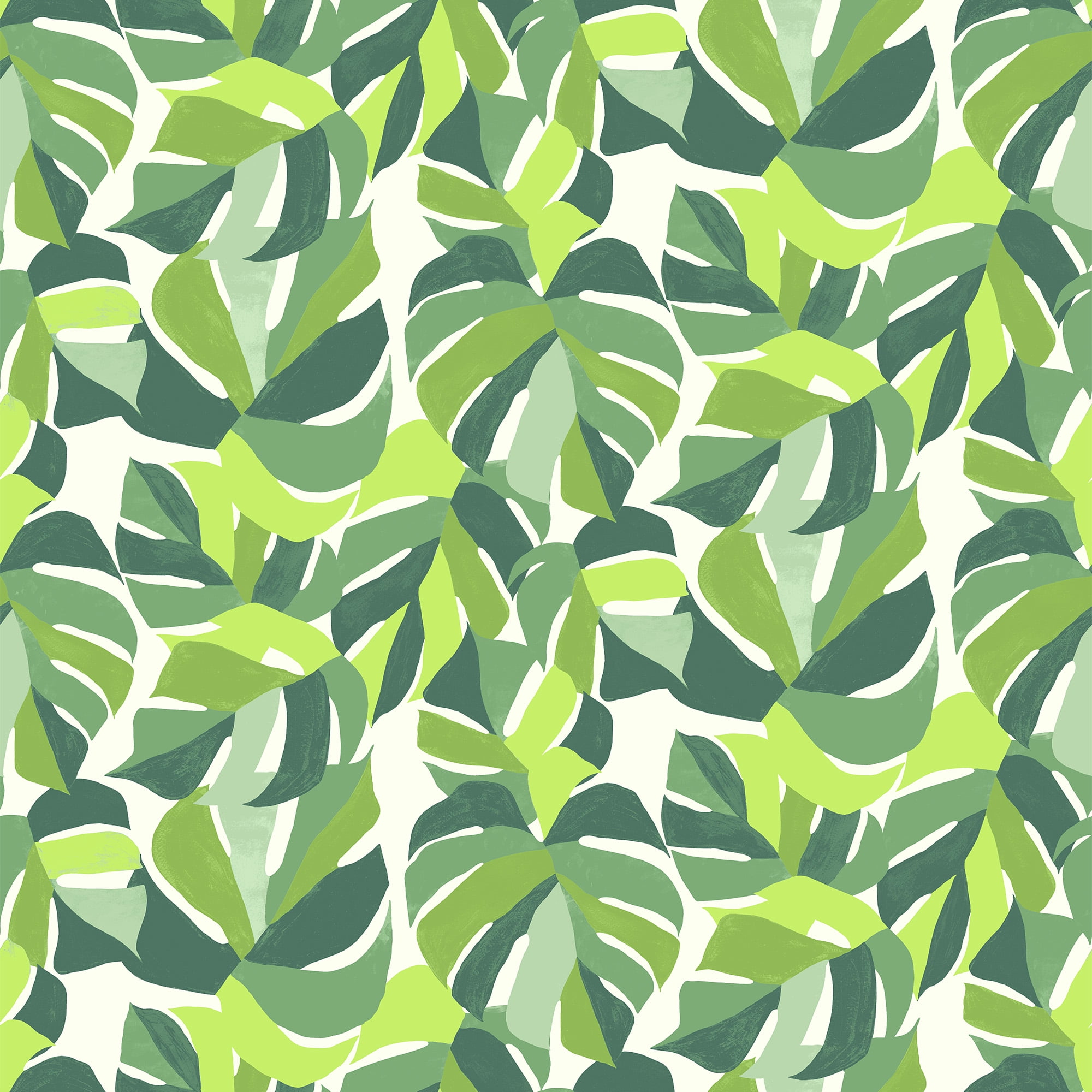 Mainstays 45" L x 22.75" W Green Monstera Rectangle Outdoor 2 Piece Deep Seat Cushion
