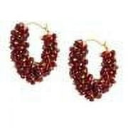 Crunchy Fashion Bollywood Stylish Traditional Indian Jewelry Meenakari Jhumka Earrings for Women (Maroon)