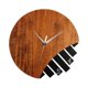 thumbnail image 3 of Reloj de pared de madera colgante de 30 cm, silencioso, para decoración del hogar y la oficina, reloj abstracto. Madera oscura, 3 of 9