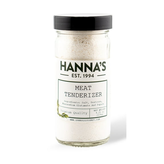 Hanna's Meat Tenderizer, 4 fl oz Glass Jar