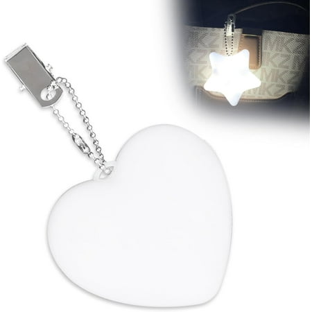 Purse Lamp Light Purse Light Purse Light with Automatic Sensor Handbag Light LED Handbag Switching Automatic Lamp Hanging Night Light for Women(Heart Shape)