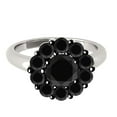 thumbnail image 2 of Mauli Jewels 3.5 CT Halo Black Diamond Flower Shape Prong Set Womens Ring In 10K Rose White & Yellow Gold, 2 of 6