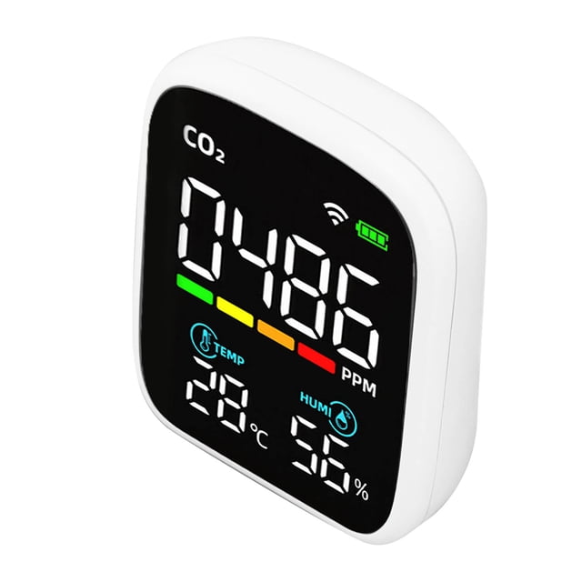 Detector de dióxido de carbono monitor de calidad del aire pantalla autoextinguible con carga USB para dormitorio ANGGREK Otros