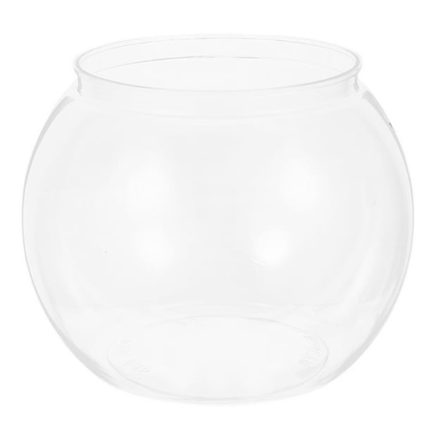 Pecera de plástico transparente para peces Betta, forma redonda, pequeños acuarios, macetero hidropónico para decoración del hogar y oficina