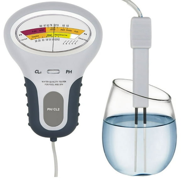 2 in 1 PH Chlorine Meter Chlorine Tester PH Tester Chlorine Water Quality Testing Device CL2 Measuring for Pool Aquarium