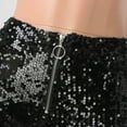 thumbnail image 6 of Lindreshi Shorts for Women Clearance Women's Summer High Waist Casual Shorts High Elastic Sequin Beaded Hot Pants Shorts, 6 of 7