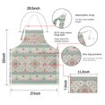 thumbnail image 7 of Orange Purple Diamond Shaped Geometric Boho Apron-Garden Aprons for Women with Pockets-Cotton Linen Waterproof Kitchen Cooking Gardening Aprons Adjustable for Kitchen,Cooking,BBQ and Salon 33x27 Inch, 7 of 7