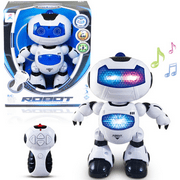 Glow Electronic Walking Dancing Robot Remote Control Toys With Music Lightening For Kids Boys Girls Toddlers