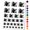 Black, variant on Squirrel with Oak Leaves Water Resistant Temporary Tattoo Set Fake Body Art Collection - Light Blue