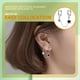 thumbnail image 3 of Pendiente de cadena para mujer Pendiente de cadena colgante con doble piercing para mujer Pendiente de estrella, 3 of 6