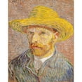 thumbnail image 3 of Vincent van Gogh 12x14 Black Modern Framed Museum Art Print Titled - Self-Portrait with a Straw Hat (1887), 3 of 5