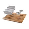 thumbnail image 4 of (3 pack) Dexas Acacia Wood Taco Serving Board with Two 2oz Stainless Steel Cups and Taco Holder, 4 of 8