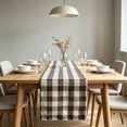 thumbnail image 5 of Linen Blend Checkered Tablecloth for Dining Table Indoor Outdoor Decoration, Rustic Farmhouse Table Runner for Wedding Party Banquet Home Decor, 5 of 5