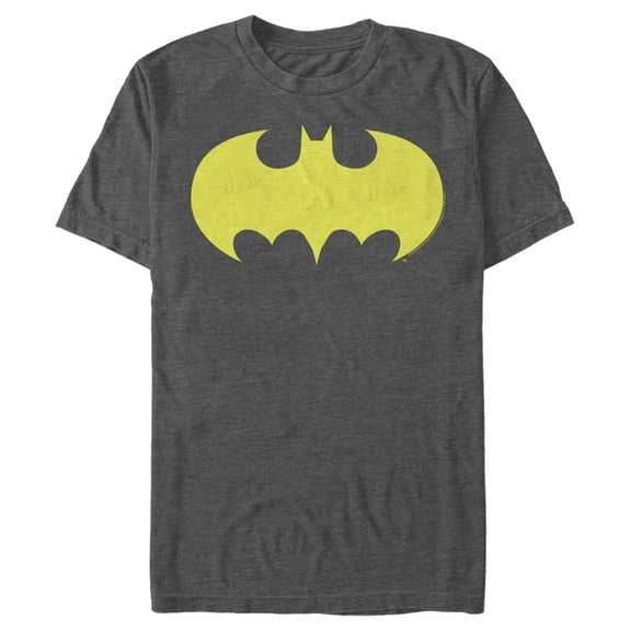 Men's Batman Logo Classic Wing Graphic Tee Charcoal Heather Medium