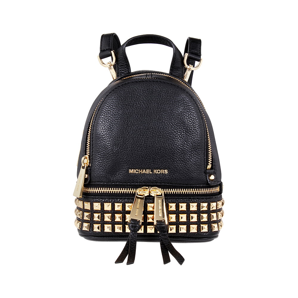 rhea small studded leather backpack