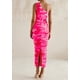 thumbnail image 2 of Vestido PRETTYGARDEN Bodycon Floral con Hombro Descubierto y Fruncido XXL, 2 of 8