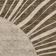 thumbnail image 4 of HomeRoots 655362 3 x 5 ft. Brown & Beige Abstract Transitional Washable Machine Made Rectangle Area Rug with UV Protection, 4 of 9