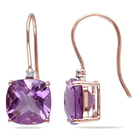 Everly Women's Amethyst 10k Rose Gold Earrings
