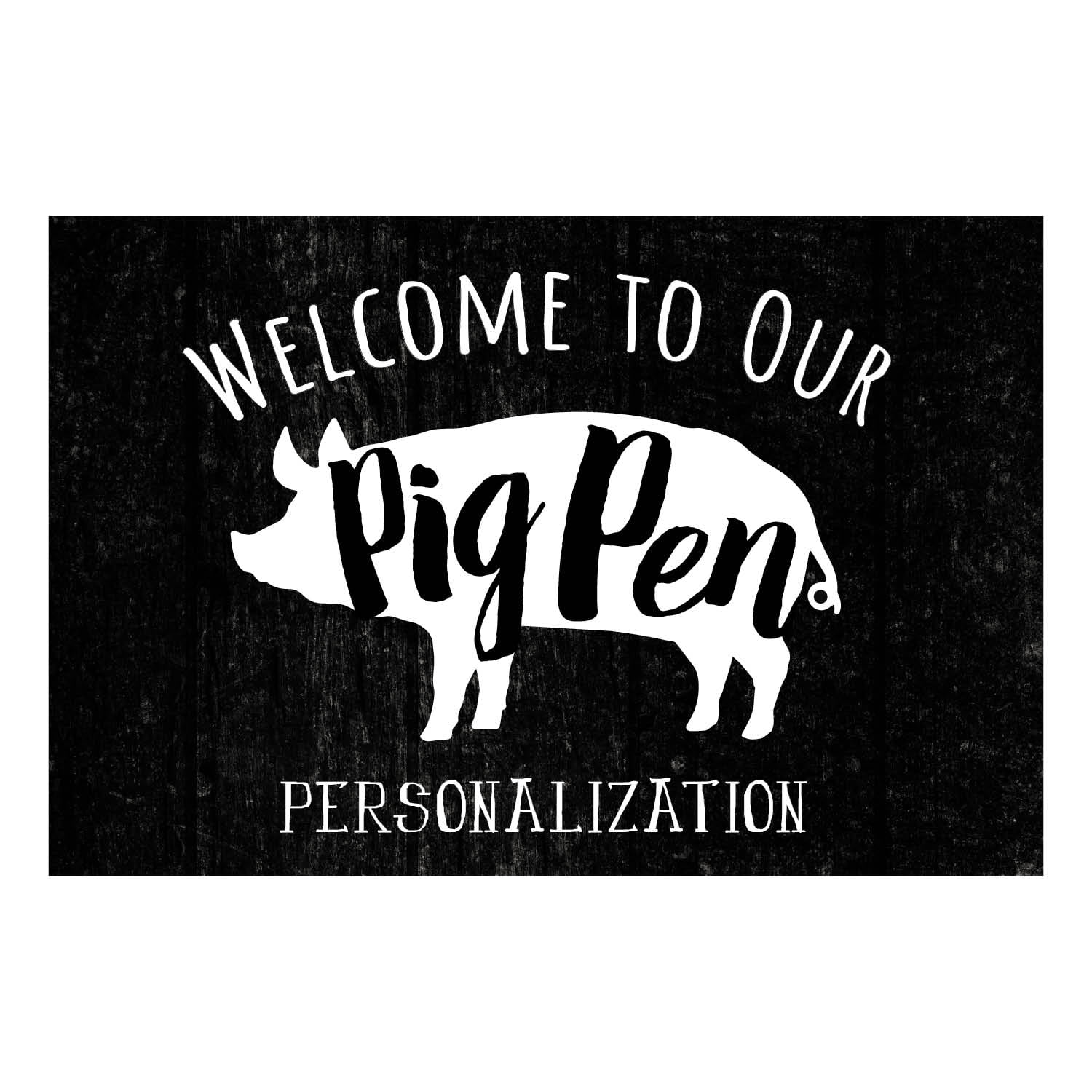 Pig Pen Personalized Doormat