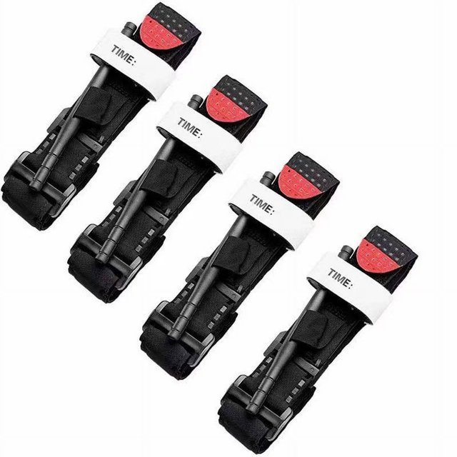 Kit de primeros auxilios para exteriores de emergencia de aplicación rápida de torniquete de una mano de 4 piezas (75 cm) Sincero Electrónica