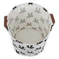 thumbnail image 4 of HowarmerCanvas Laundry Basket with Handles, Black Rabbit Head, 4 of 8