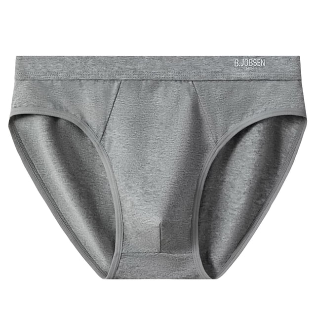 Briefs for Men, Breathable Polyester Fabric with Spandex Stretch, Seamless Design, Soft Elastic Waistband, Solid Black Color, Size L