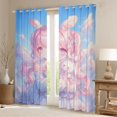 thumbnail image 2 of jejeloiu 3D Anime Girl Curtains Pack of 2 (42x84 Each),Cute Rabbit Gifts Curtains Blackout For Princess Kids, 2 of 6