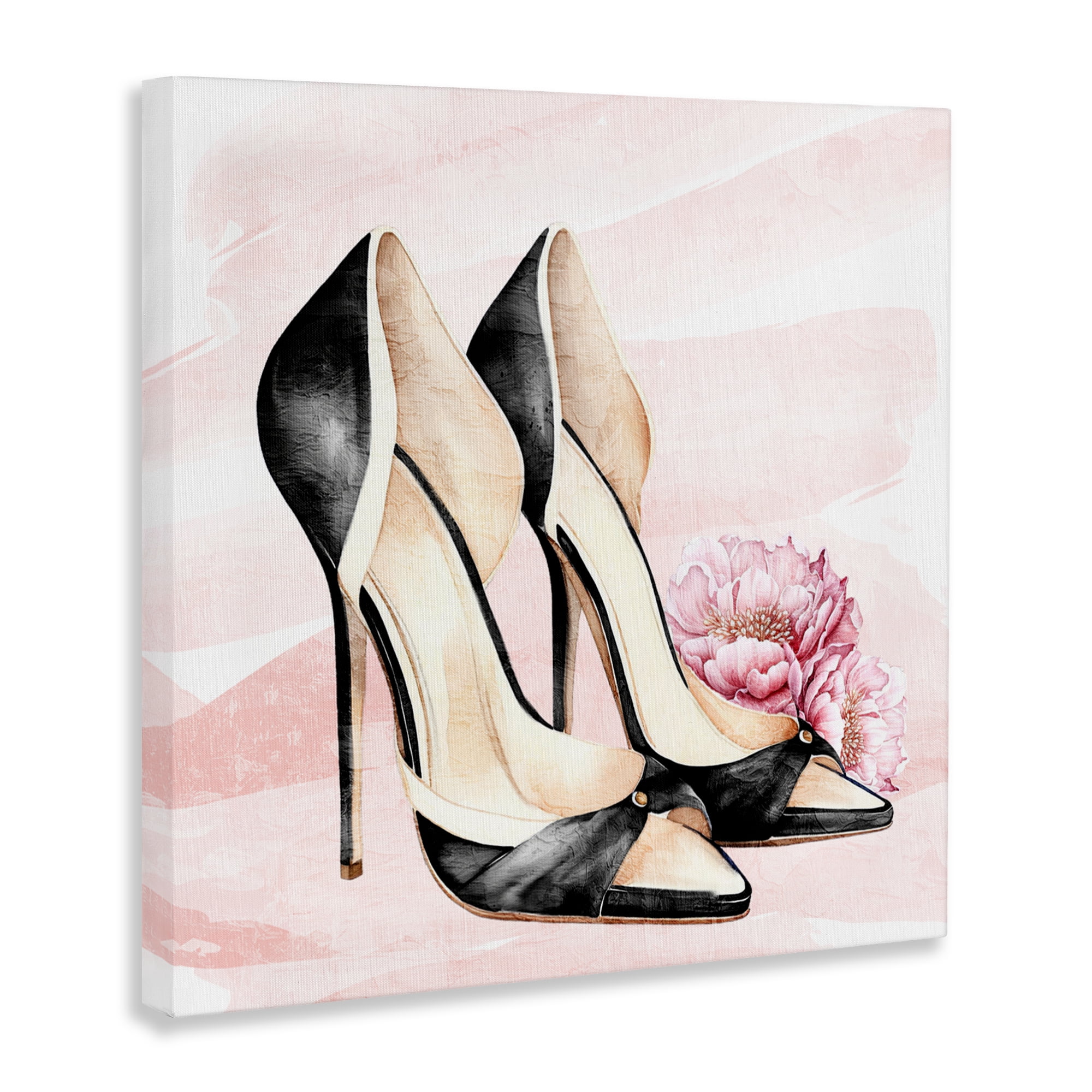 Stupell Industries Blush Glam Time Shoes Canvas Wall Art, design by Kim Allen