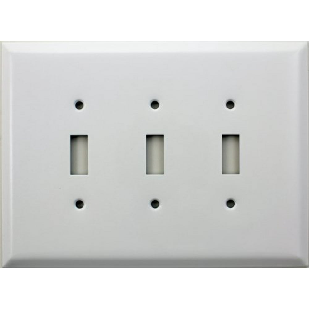 Over Sized Jumbo Smooth White 3 Gang Toggle Light Switch Wall Plate