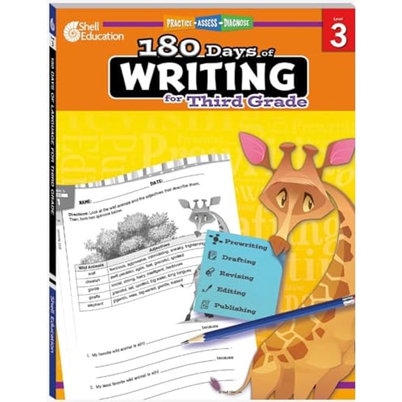 Pre-Owned 180 Days of Writing for Third Grade: Practice, Assess, Diagnose (Paperback 9781425815264) by Kristi Sturgeon
