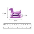 thumbnail image 4 of Lindo 1:12 casa de de púrpura mecedora sil miniatura Mini modelo de muebles para niñas juguete decoración de Sunnimix Caballo balancín de casa de muñecas, 4 of 8