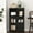 Black, variant on Black Storage Cabinet With Glass Doors And Drawer - Stylish For Entryway Needs Dining Room