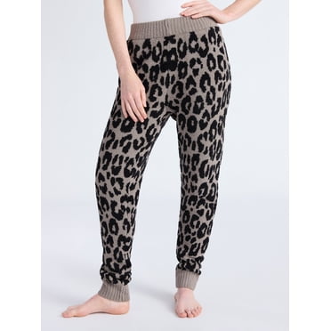 Joyspun Women's Sleepwear Cozy Knit Joggers, 29'' Inseam, Sizes XS-3X
