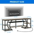 thumbnail image 4 of Uforic LED TV Stand for 70 Inch TV, Rustic Entertainment Center TV Console w/Power Outlets, Brown, 4 of 6