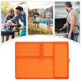 thumbnail image 3 of Grill mat for barbecue, grill holder, large silicone protective mat, cooking accessories for plancha and kitchen, orange, 3 of 5
