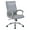Gray, variant on Executive Mid-Back Chair in Black Faux Leather with Padded Arms