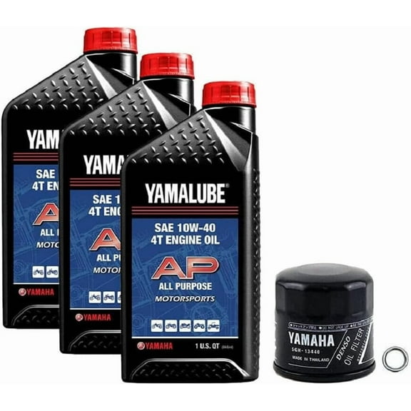 Yamalube Oil Change Kit 10W-40 AP for Yamaha KODIAK 400 4x4 Auto 2000-2006