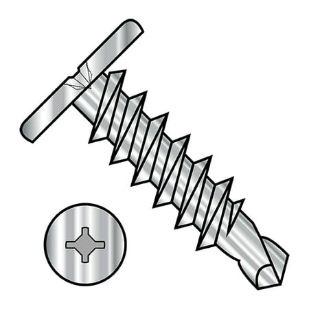 

10-16X5/8 Square Phillips Drive Pancake Head Self Drill Screw Full Thread 410 Stainless Steel (Pack Qty 1 000) BC-1010KXC410