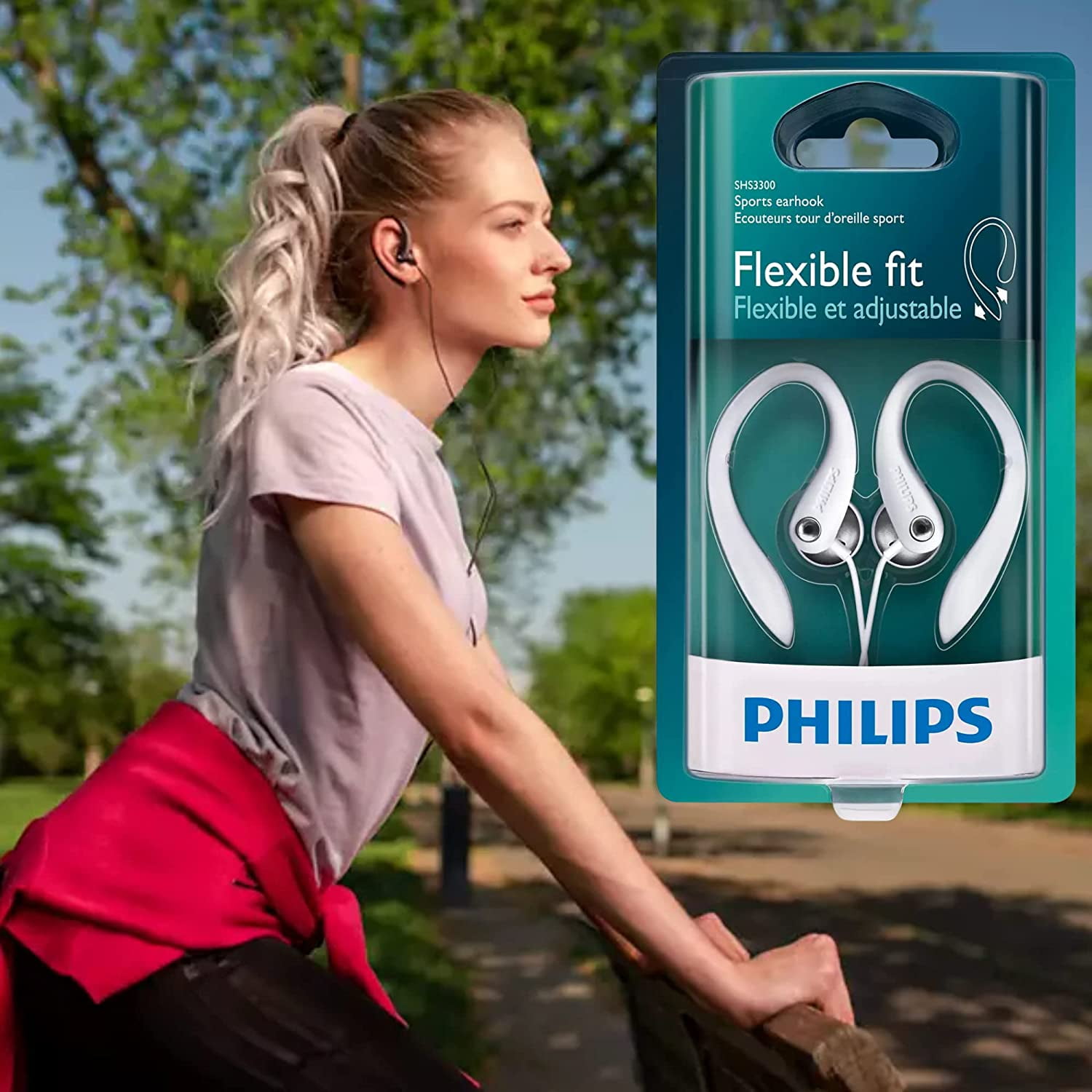 Philips in-Ear Sport Headphones W Mic (SHS3305WHT/27) White