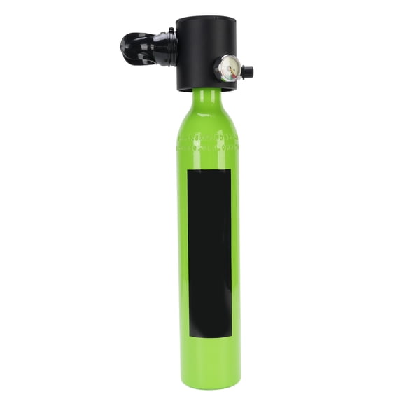 0.5L Mini Tank, 3000PSI 200BAR 20MPA Portable Oxygen Tank Aluminum Alloy Silicone Safe Rustproof for Breathing Training