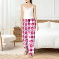 thumbnail image 4 of Rateoe Plaid Heart Pattern Women’s Ultra-Soft Comfy Pajama Lounge Pants Sleepwear,Comfortable Lounge Wear,lightweight Pajamas, Casual Home Wear-Medium, 4 of 6