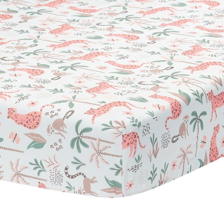 Lambs & Ivy Enchanted Safari Animals 100% Cotton Jungle Baby Fitted Crib Sheet