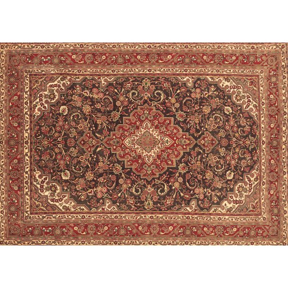 Ahgly Company Indoor Rectangle Medallion Brown Traditional Area Rugs, 3' x 5'