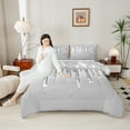 thumbnail image 4 of Castle Fairy Gradient Bling Glitter 3 Pieces Queen Comforter Set for Women Men Teens,Sparkling Sequin Ultra Soft Bedding Sets,Dreamy Princess Bedding Comforter Set,Super Cozy Room Decor, 4 of 8